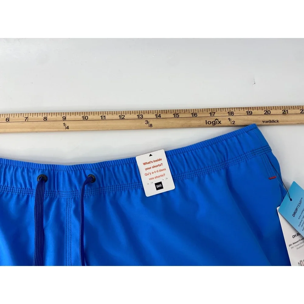 SAXX Swim Trunk Shorts Men 2XL Blue Oh Buoy 2N1 Volley 7